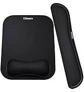 Gimars Elongate Smooth Lycra Fabric Ergonomic Mouse Pad Wrist Support, Gel Memory Foam Cushion Se...