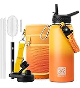 DYSANKY Insulated Water Bottle 32oz - Multiple Insulation Vacuum Sealed Thermos- Portable Sports ...