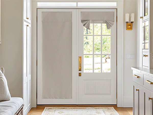 french door curtain