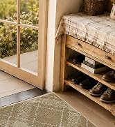 Bald Eagle Grip Nonslip Absorbent Indoor Doormat, 20''x32'', Beige