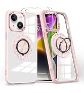 Urarssa Magnetic for iPhone 14 iPhone 13 Case with 360° Ring Holder Kickstand [Compatible with Ma...