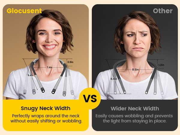 Glocusent Neck Light Book Light for Bedtime Reading Neck Reading Light