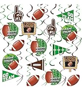 30 Pieces Football Party Decorations Football Hanging Swirl for Football Birthday Party Football ...