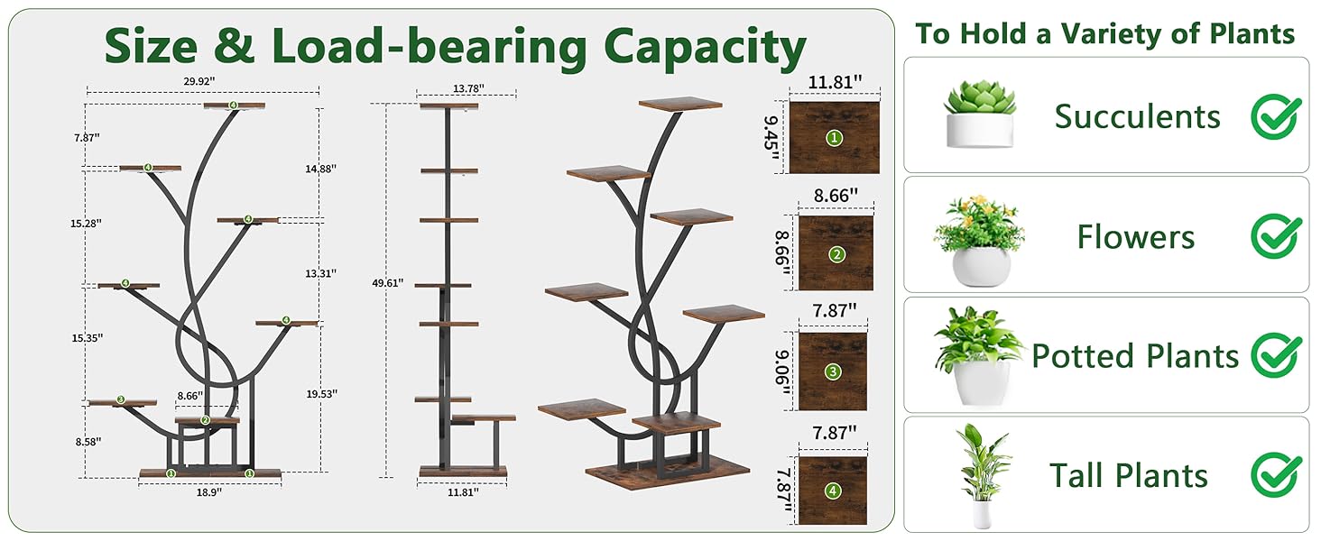 lighted plant stand