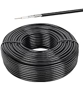 RG58 Coaxial Cable 150ft, MOOKEERF Low Loss Cable RG58 50 Ohm Coax Cable for WiFi/Router Signal B...