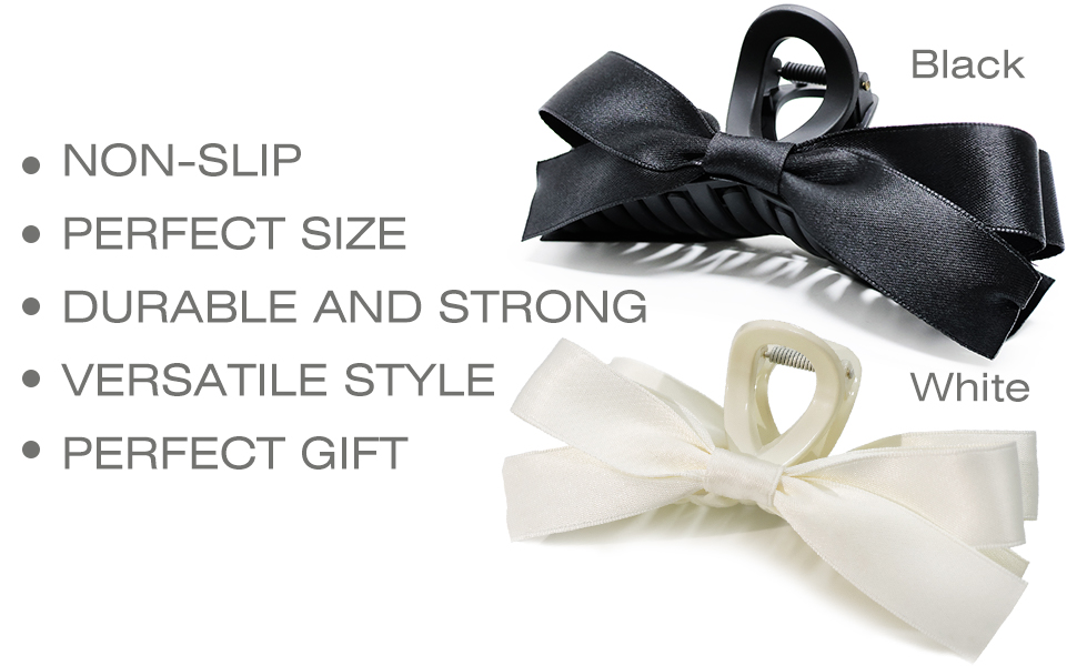 white hair bow