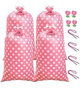 Mezchi 4 Pack 70 x 40 Inch Extra Large Jumbo Bike Gift Bag, Oversize Plastic Big Gift Bags with R...