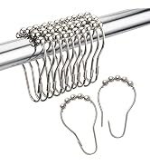 Amazer Shower Curtain Rings, Set of 12, Rust-Resistant Metal Shower Hooks Ring Shower Rings for C...