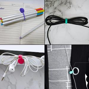 magnetic cable organizer silicone cable ties cord wrapper for cables