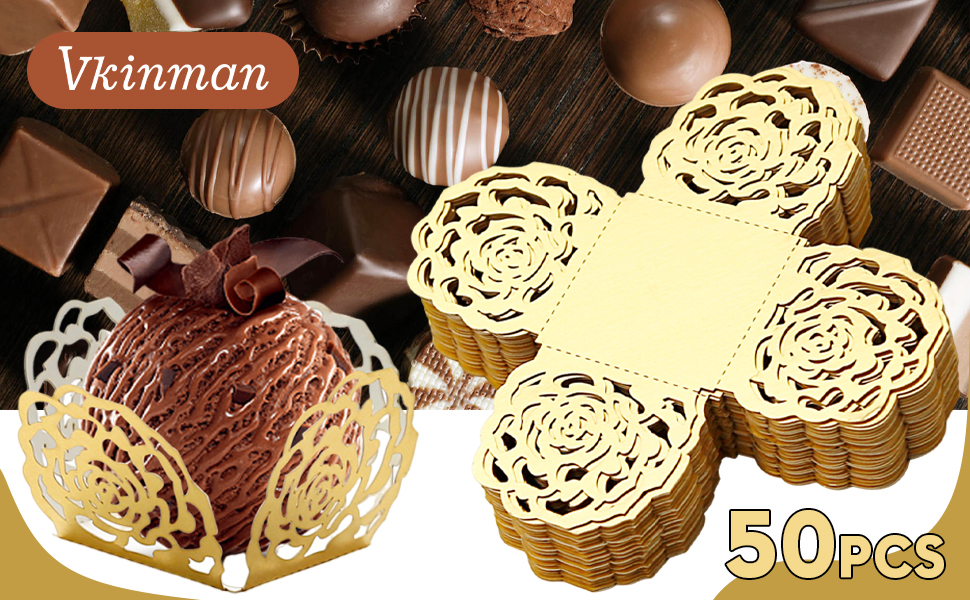 50Pcs Truffle Wrappers Liners Cups