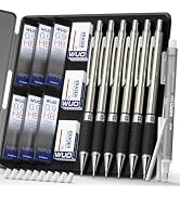 WUO 0.9 mm Mechanical Pencil Set with Eraser Pen Storage Case, 6 PCS | Metal Drafting Pencils, 36...