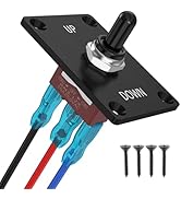 Momentary Toggle Switch, MecRecare 3 Pin SPDT (ON)-Off-(ON) 30A/12VDC 3 Way Heavy Duty Waterproof...