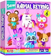 KRAFUN Unicorn Sewing Keyring Kit for Kids Age 7 8 9 10 11 12 Learn Art & Craft, Includes 6 Stuff...