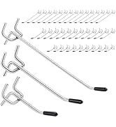 twinklemon 150PCS Pegboard Hooks 2/4/6 Inch Peg Board Organizer Accessories for Hanging Peg Board...