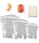 800 PCS Clear Re-sealable Cello/Cellophane Bags 3 Sizes with 4×6, 5×7, 6×9 Inch Good for Bakery, ...