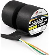 RED WOLF 2 inch x 50ft Wiring Harness Tape High Temp Wire Cable Loom Self-Adhesive Fabric Tape fo...