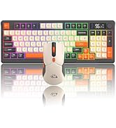 ZIYOU LANG T96 Wireless Gaming Keyboard and Mouse Combo,Dual Bluetooth//2.4G RGB Backlit Mechanic...