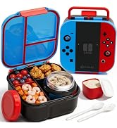 Fimibuke Bento Box for Kids, Toddler Lunch Box with 8.5oz Thermo Food Jar | Leak Proof 3-4 Compar...