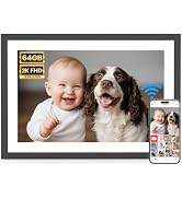 2K 64GB Frameo 10.1" Digital Picture Frame WiFi Electronic Photo Frame FHD 1920 x 1200 IPS Touch ...