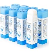 Smilo Square Glue Sticks 12g (0.42oz), Flat Tip No-Roll Washable, 8 Pack | Acid-Free, Dries Clear...