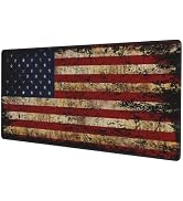 American Flag Gaming Mouse Pad, Large Mouse Pad for Desk Mat XXL XL Mousepad, Big Keyboard Pad Of...