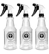 Plastic Spray Bottle (24oz 3 Pack) for Cleaning Solutions, Car Detailing Care, Planting, Pet, Cle...