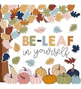 JarThenaAMCS 73Pcs Fall Tree Bulletin Board Decoration Inspirational Boho Colorful Maple Leaf Pum...