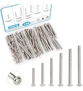 Yinpecly 120 Pcs Cabinet Pulls Knobs Screws, M4x25/30/35/40/45/50mm | M4 Machine Screws Pan Washe...