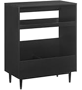 Crosley Furniture Liam Turntable Record Player Stand with Storage for Vinyl Records, Mid Century ...