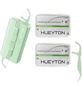 Portable Travel Dental Floss Case, Reusable Floss Dispenser Mint Flavor Fresh Floss Picks Strong ...