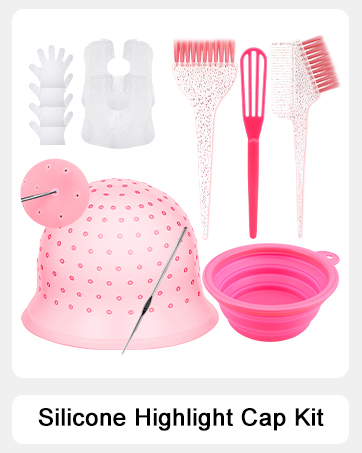 hair dye bleach color highlight frosting silicone cap hook gorro hacer rayitos en el cabello