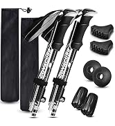 Covacure Trekking Poles Collapsible Hiking Poles - Aluminum Alloy 7075 Trekking Sticks with Quick...