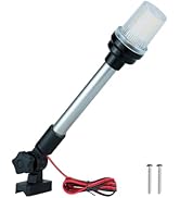 PSDRIQQ Boat Stern Light Marine Anchor Light, DC12-24V 12 Inch Fold Down LED Navigation Lamp Wate...