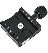 Aluminium 50mm Quick Release Plate QR Clamp 3/8" with 1/4" Adapter &Bubble Level Ytvariw, Compati...