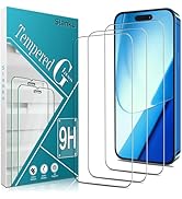 Slanku [3 Pack Screen Protector for iPhone 16 Pro Max Tempered Glass, Full Coverage Protection, N...