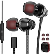 USB C Headphones Wired Earbuds for Samsung S26 Ultra S25 S24 for iPhone 17 16 Pro Max,Noise Cance...