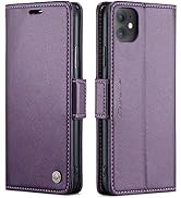 QLTYPRI Wallet Case for iPhone 11, Premium PU Leather Magnetic Flip Folio Case with [RFID Blockin...