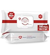 MEDIWIPER 80ct Unscnted Alcohol-Free Hand Sanitizing Wipes, Antibacterial Wet Wipe, Hand Sanitize...
