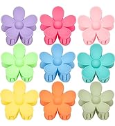 Claw Clips, 9 PCS Matte Flower Claw Clips, Large Hair Claw Clips For Women Thick Hair, Non Slip 9...