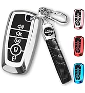 MILD EAST for Ford Key Fob Cover with Keychain, Car Key Case Shell Soft TPU 5 Button, (2017-2024)...