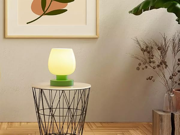 green side table lamp