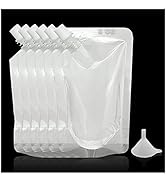 6 Pieces Drinks Flasks Juice Flasks Reusable Drinking Flasks Concealable Plastic Flasks for Sneak...