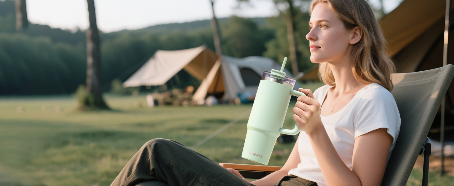 Travel Coffee Mug with Handle