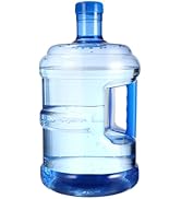 Wakauto 2 Gallon Reusable Plastic Water Bottle With Screw Cap,Portable Empty Water Jug 2 Gallon W...
