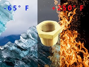 TL TOOLEGIN 1/2" NPT Male x 1/4" Female Brass Bushing Reducer Reducing Pipe Adapter Fitting1200 PSI