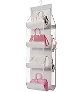 AARAINBOW 1 Pack Hanging Handbag Purse Organizer, Bags Organizor for Purse 8 Pockets Wardrobe Clo...
