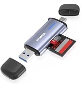 CLOSS USB 3.0 SD Card Reader, 5Gbps 2-in-1 Type-C & USB-A Dual Slot Memory Card Reader for SD/Mic...