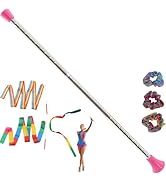 Quynhni Dance Baton,Batons for Twirling 21 .6 inches Stainless Steel Material with 2 Gymnastics W...