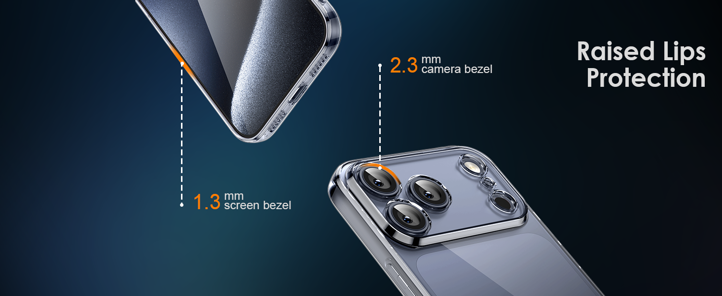 iphone 17 pro max case offers camera and screen protection by having raised lips
