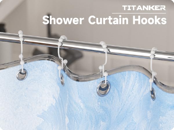 White Shower Curtain Hooks
